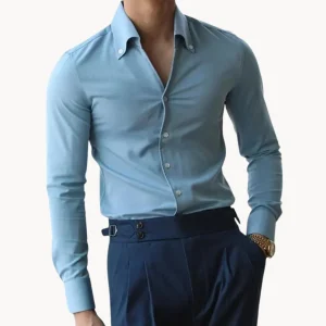 Herrskjorta – Slim fit – Långärmad – Elegant design