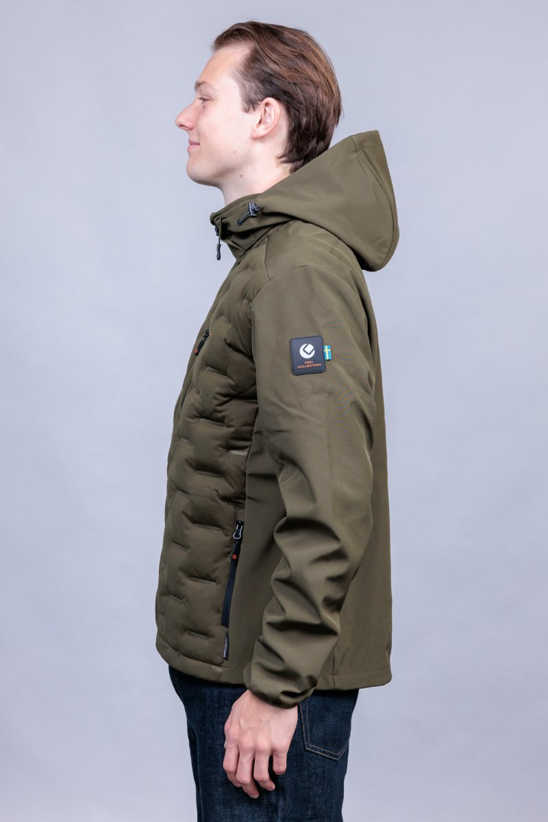 PRO STRETCH HYBRID HOOD DK OLIVE - Bild 3