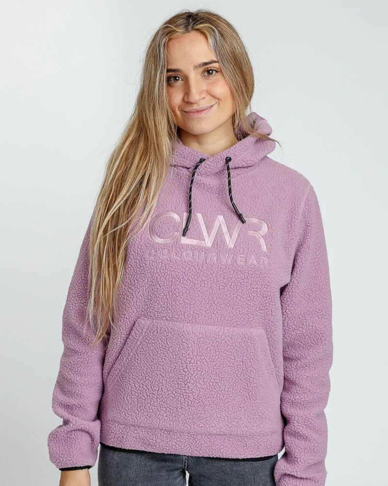 Teddy Fleece Hood - Ljuslila