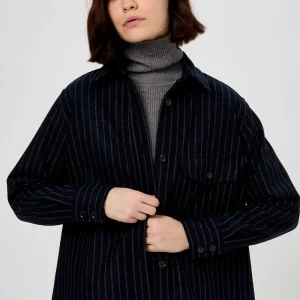 ACADEMIA Randig oveshirt flanell