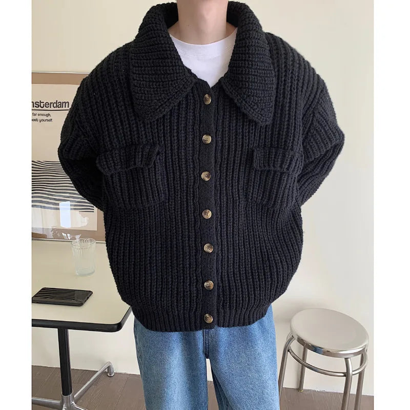 Choker cardigan i Old money stil för män - Bild 2