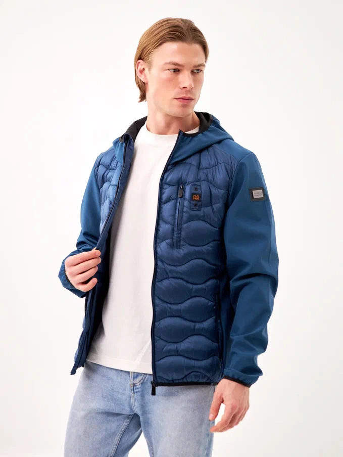 LIGHTWAVE HYBRID HOOD DK DENIM - Bild 2